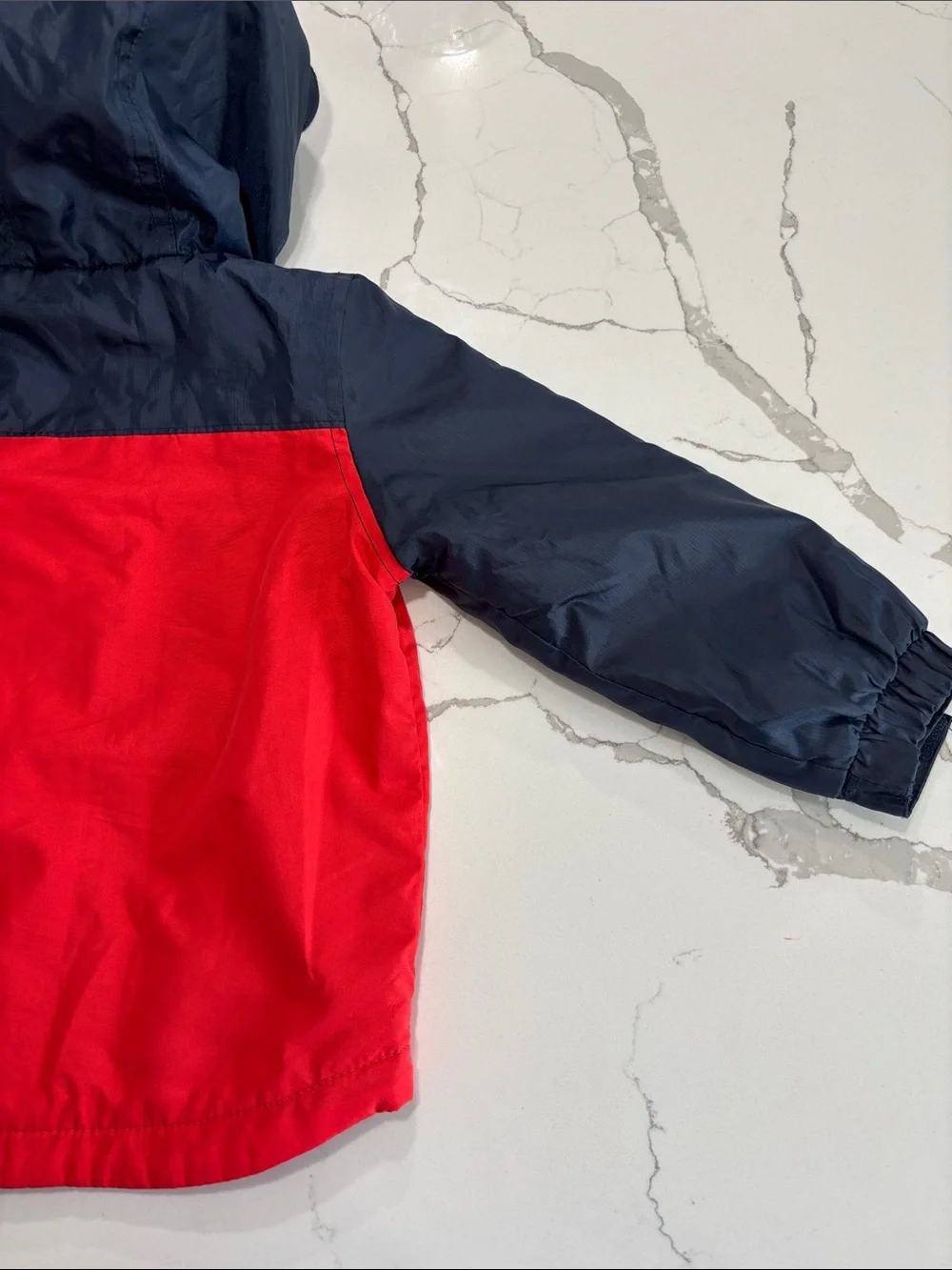 Oshkosh B’Gosh Toddler Boys Red Navy Blue Fleece Lined Full Zip Jacket Coat 2T